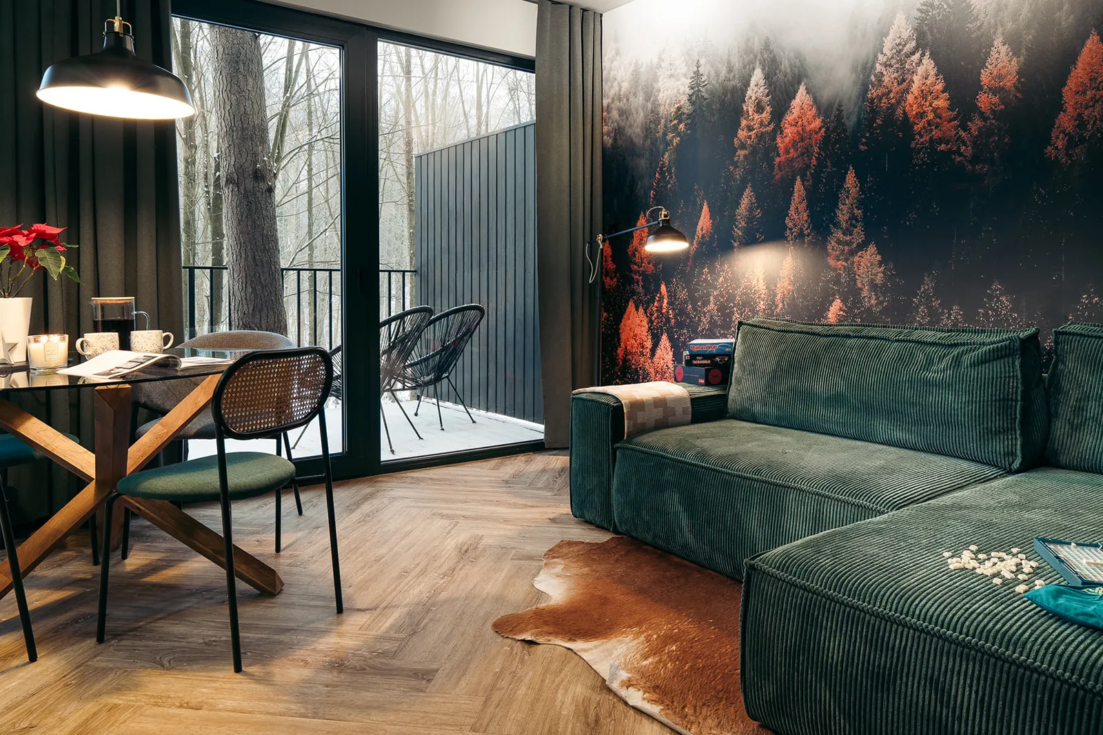 Salon z rozkładaną sofą — domek Grønne, Strøme Sulistrowiczki