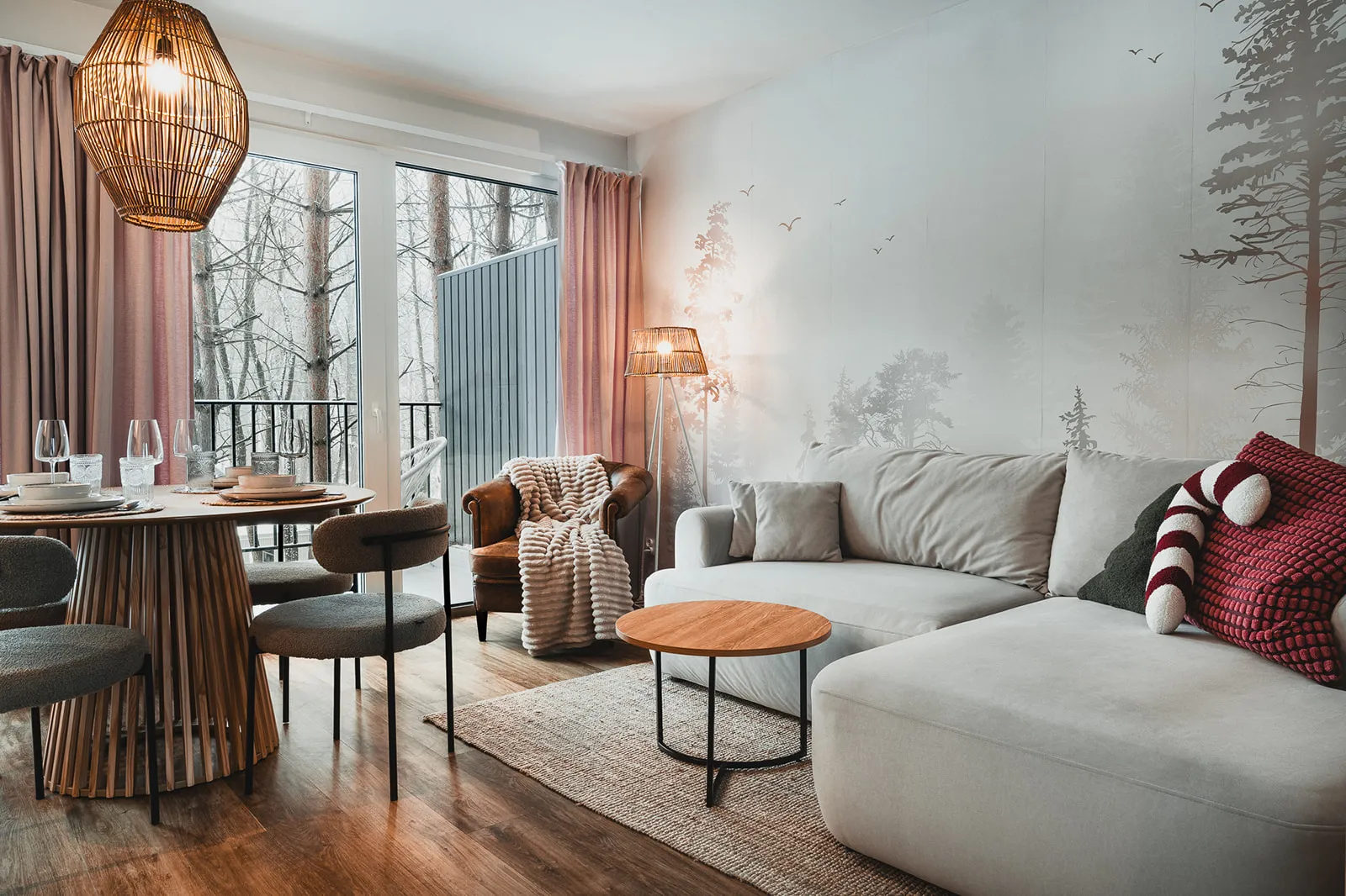 Salon z rozkładaną sofą — domek Hvita, Strøme Sulistrowiczki