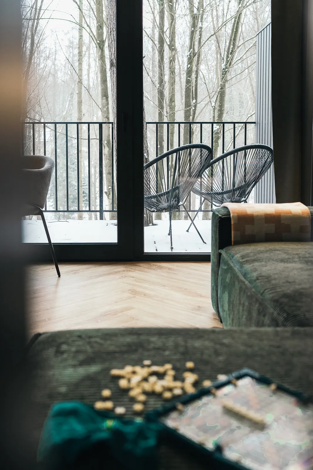 Salon z rozkładaną sofą — domek Grønne, Strøme Sulistrowiczki