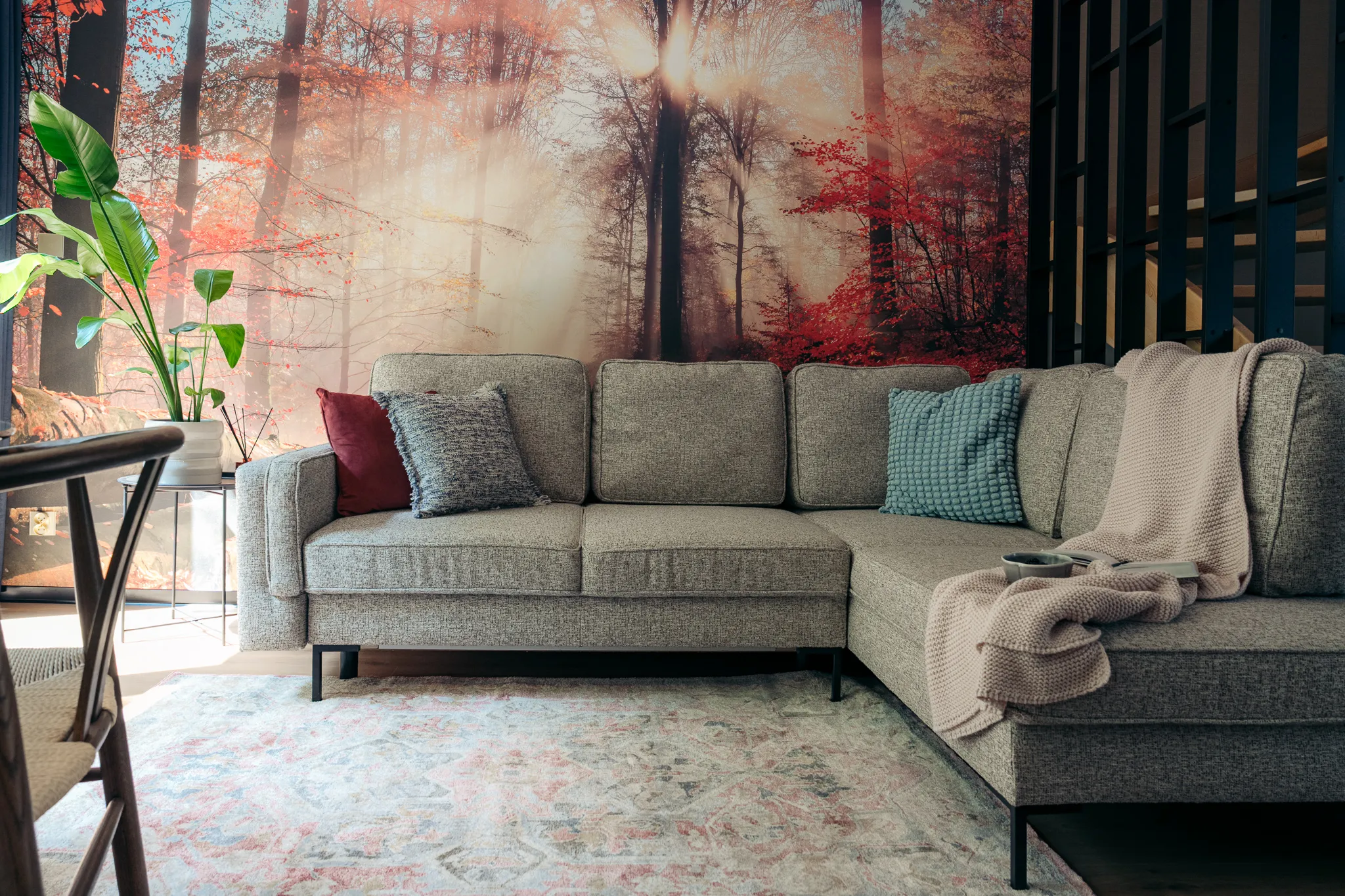 Salon z rozkładaną sofą — domek Røda, Strøme Sulistrowiczki