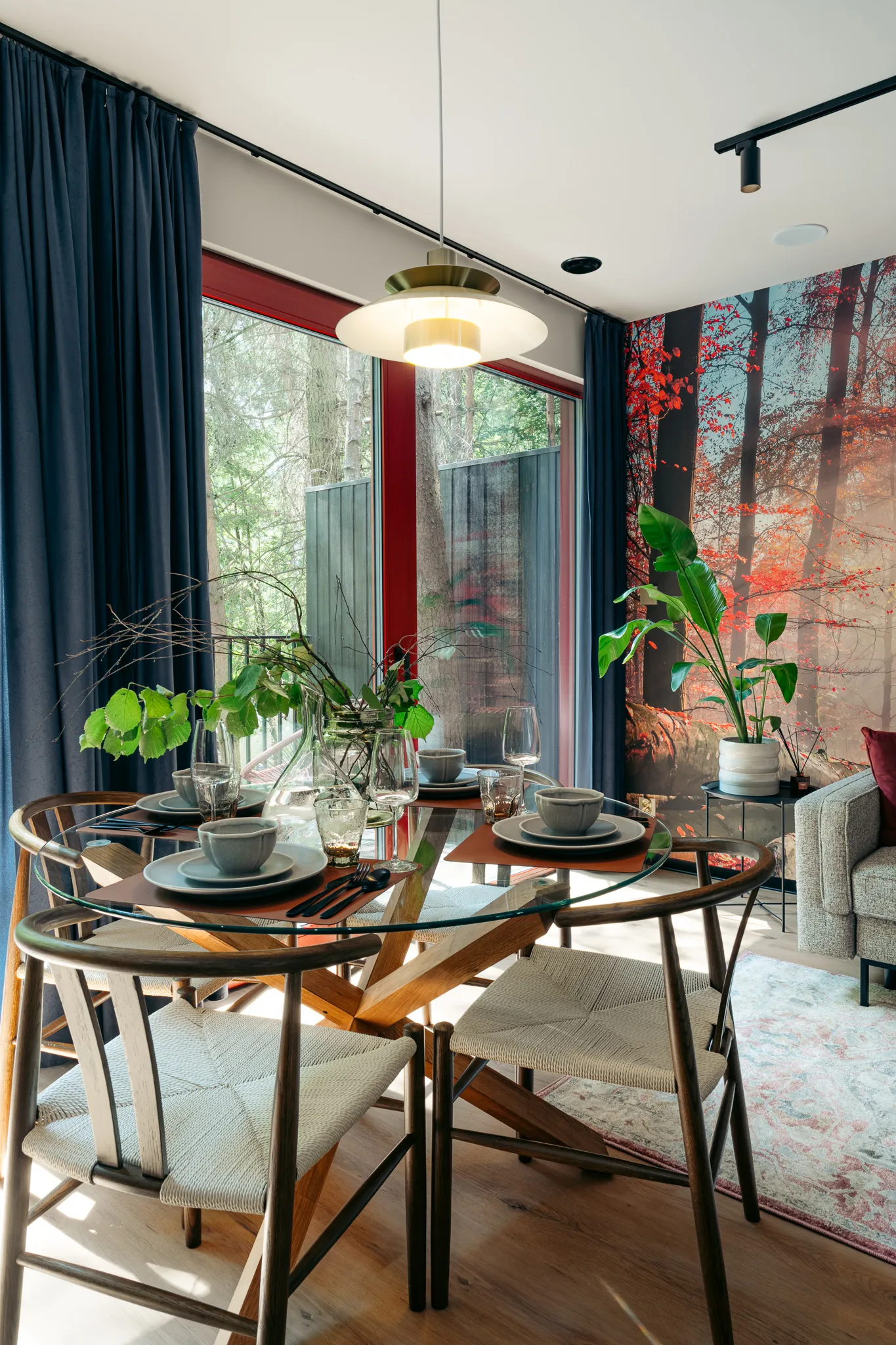 Salon z rozkładaną sofą — domek Røda, Strøme Sulistrowiczki