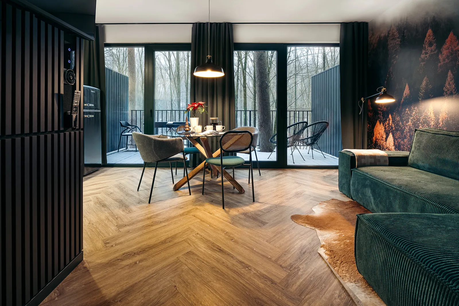 Salon z rozkładaną sofą — domek Grønne, Strøme Sulistrowiczki